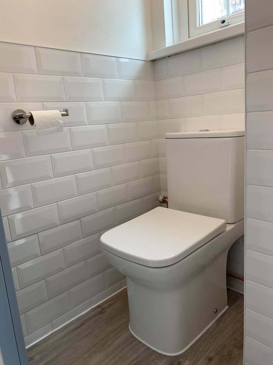 A modern bathroom with new toilet
