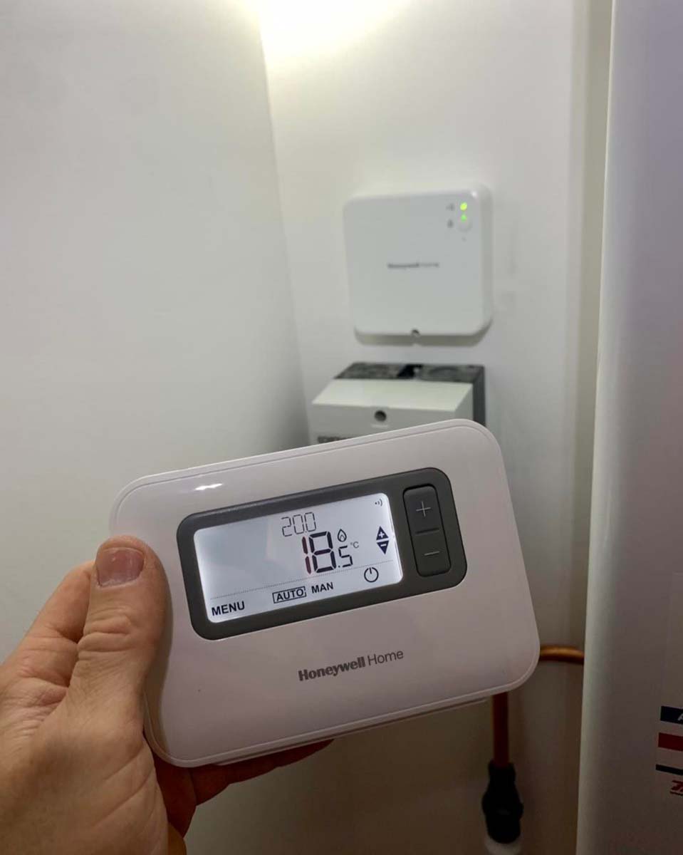 New Boiler Installation with digital thermostat device